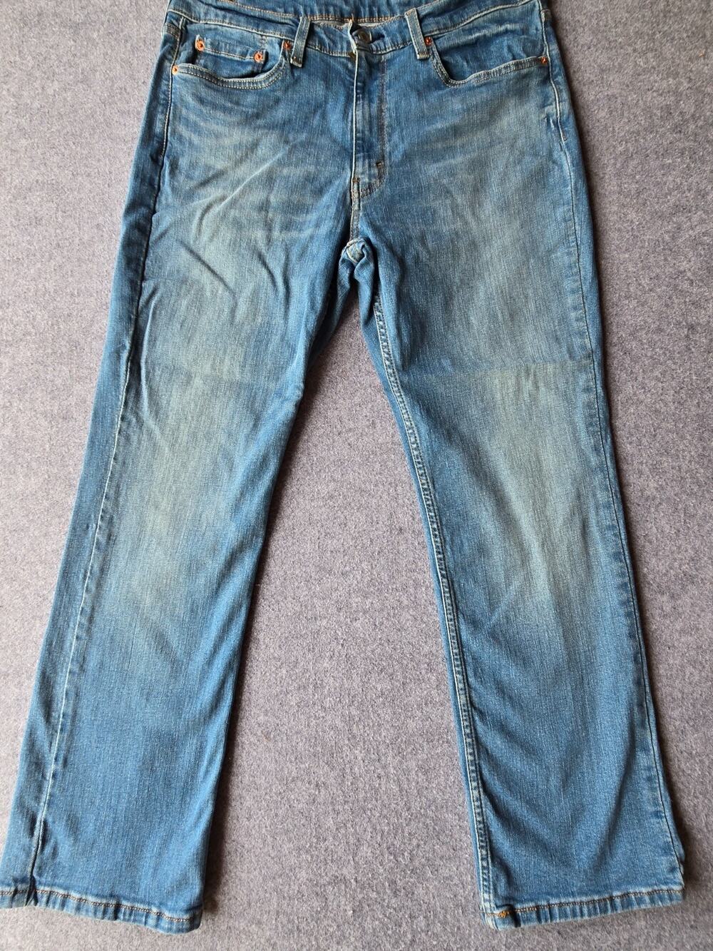 Levis 514 Jeans Men's Blue Regular Straight Mid Rise Medium Wash 35x29